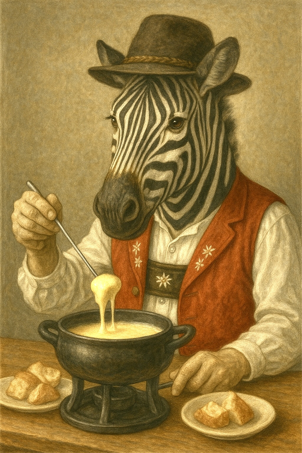 Zèbre fondue